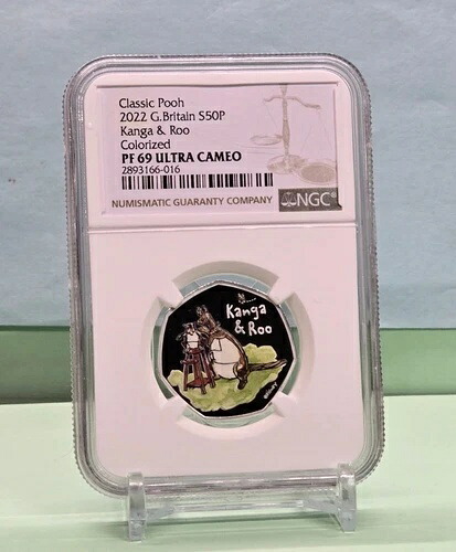2022年 英国 50ペンス ディズニー クラシック プーさん - カンガ＆ルー NGC PF69 UC ニウエ以外