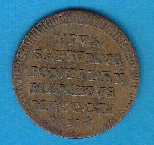 QQ32-STATO Pontificio-Pio VII (1800/23) 半バイオッコ年 II 1802