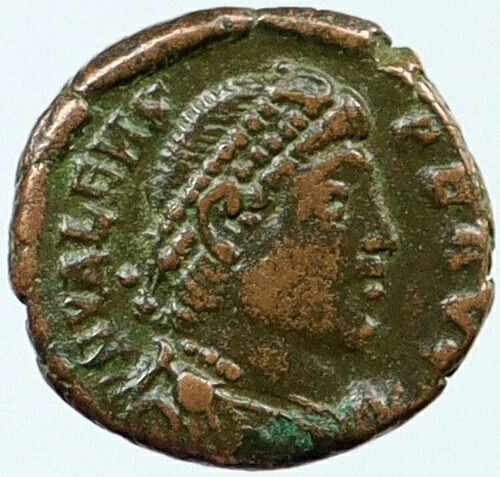 ヴァレンス古代 364年頃 ローマ帝国 キリスト教 CHI-RO コイン i118411
