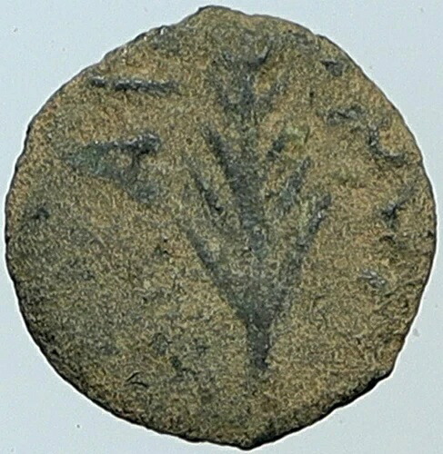 NERO 古代聖書の古いエルサレム ローマ コイン PORCIUS FESTUS セント ポール i108229
