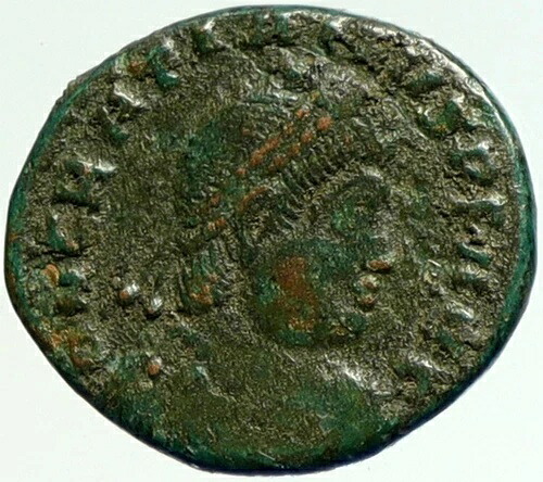 GRATIAN 本物 古代ローマコイン クリスチャン CHI-RHO キャプティブ i104261