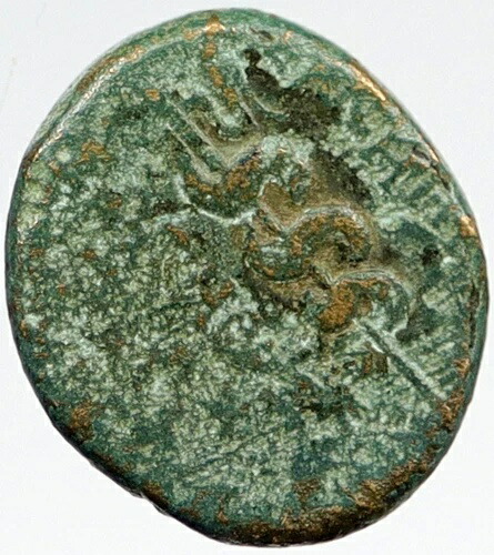 ミシアのペルガモン 本物の古代 150BC ギリシャコイン ASCLEPIUS SERPENT i119739