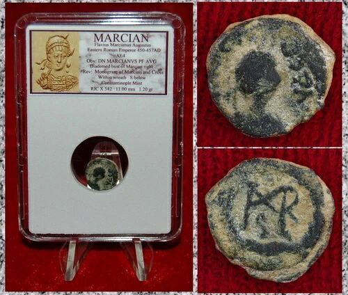 古代ローマ帝国マルシアン東ローマ皇帝コンスタンティノープル造幣局のコイン
