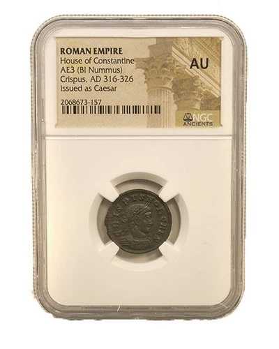 NGC AU ローマ AE3 クリスプス AD 316-326 NGC 古代人認定 Bi Nummus 51,480円