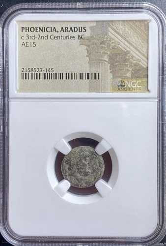 古代フェニキア コイン 174BC-141BC NGC アラドゥス市 ゼウス ガレー船 本物 レア