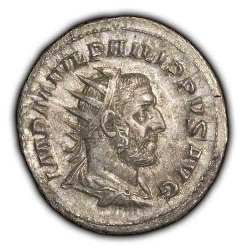 古代ローマ AR シルバー アントニニアヌス コイン - フィリップ 1世 244-249 AD - SKU-AN014-