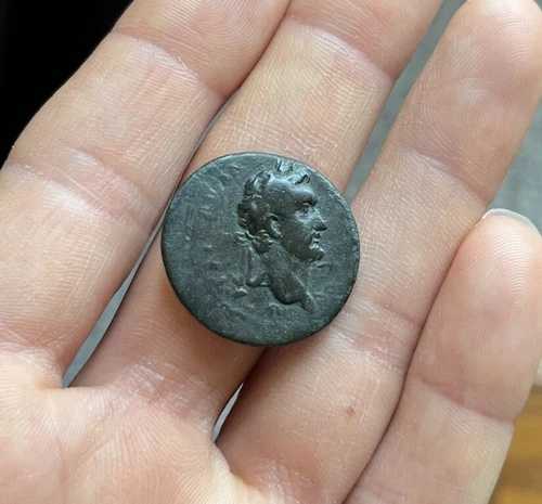 アントニヌス・ピウス帝 古代ローマコイン 138-161年 アスクレピオス・ヒュギエイア RPC4089 8.5g