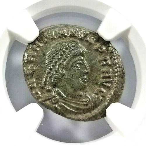 グラティアン 西ローマ帝国 367-383 NGC AU Nummus AE3 帝国後期 支配