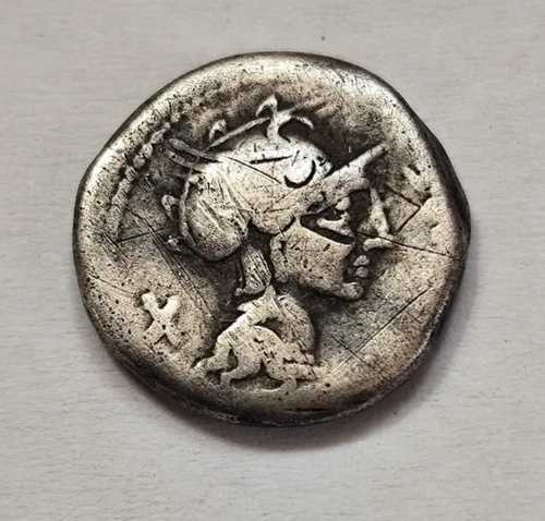 M. キピウス M.f. 115-114BC AR、デナリウス