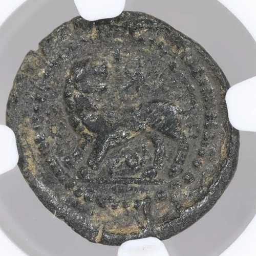 ネロ/トラヤヌス AE17 古代ギリシャ青銅貨 西暦1～2世紀 - NGC Ch F