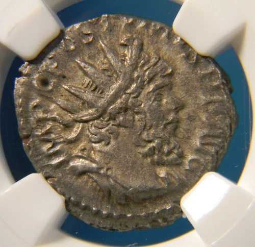 ローマ ガリア コイン Postumus AD 260-269 AR ダブル デナリウス NGC XF 4/s 4/s