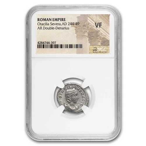 ローマ Dbl デナリウス オタシリア セベラ 244-49 AD VF NGC (ランダム コイン)