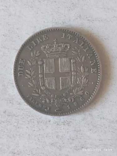 2 リラ フローレンス・ヴィット Em.II 国王選出 1860 R 希少 Bb-