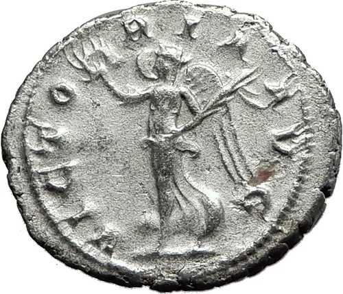 ゴルディアン3世 238年 本物 オリジナル 古代ローマ銀貨 勝利の女神 i59153