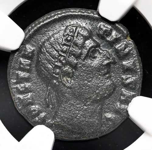 コンスタンティン I. AD 307-337 ? nummus、vot/xxx、天国への目、NGC VF-