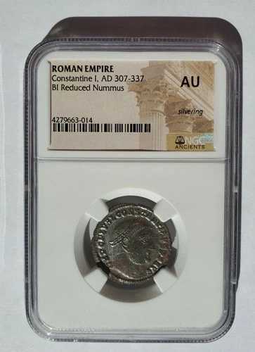 ローマ帝国 コンスタンティヌス1世、西暦307-337年 NGC AU ***Rev Tye's Stache*** #3014150