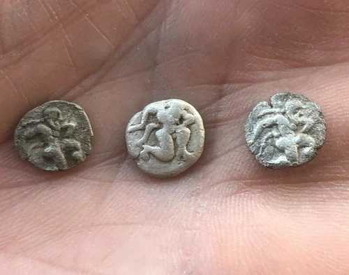 トラキア タソス島の古代区画 AR オボル紀元前 525-463 年頃