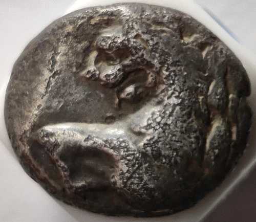 トラキア ケルソネソス ヘミドラクマ銀貨 紀元前357-320年 古代ギリシャ貨幣 ライオン 2J
