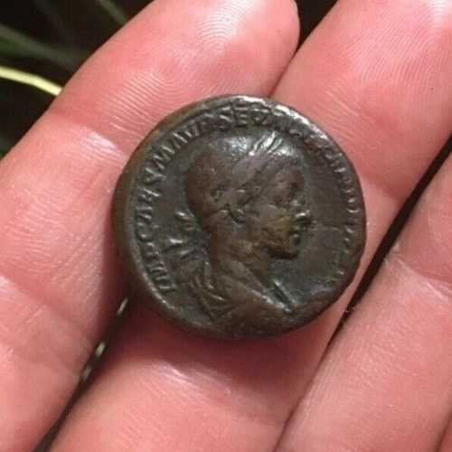 希少な未掲載古代ローマコイン AE As セウェルス・アレクサンダー 222-235AD PAX 9.56g