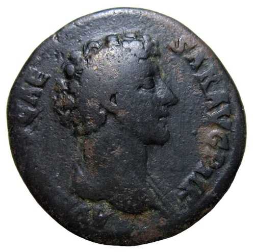 AEセステルティウス。マルクス・アウレリウス、カエサルとして、西暦 139 ～ 161 年。ローマ造幣局。フィデスリバース。