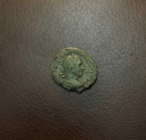 レア！皇帝トラヤヌス デキウス 古代ローマ AE AS 249-251AD LIBERALITAS RIC120 9g