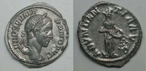 セウェルス・アレクサンダー 西暦222-235年 銀貨 (VF/XF) RIC IV セウェルス・アレクサンダー 184a 37,895円