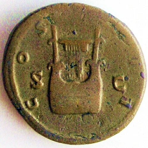 ハドリアヌス_117 - 138年_青銅 As_ローマ造幣局_LYRE 37,895円