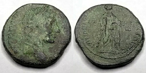 218-222AD 古代モエシア インフェリア ニコポリス、イストラム エラガバルス AE27 コイン