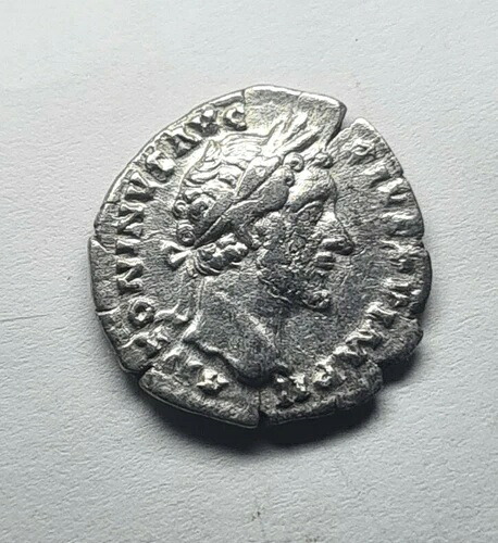 アントニヌス ピウス 155AD * 希少な古代ローマのデナリウス銀 * ピエタと子供たち