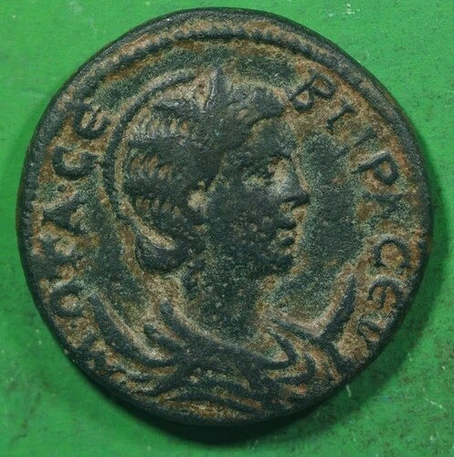ローマ属州 ae24 オタシリア セベラの銅貨 CYBELE @0042