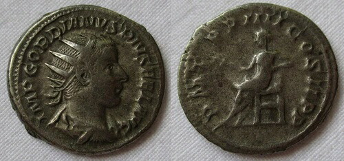 デナリウス銀貨 ゴルディアヌス 3 世 ローマ帝国 238-244 AD (125378)-