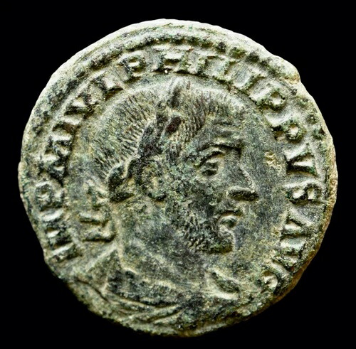 モエシア・スーペリア、ヴィミナシウム。フィリップ I. AD 244-249 。 ?28mm。 (a1199)