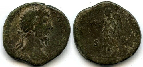 AE Sestertius of Lucius Verus (161-169 AD)、ローマ造幣局、鋳造 166/167 AD、ローマ