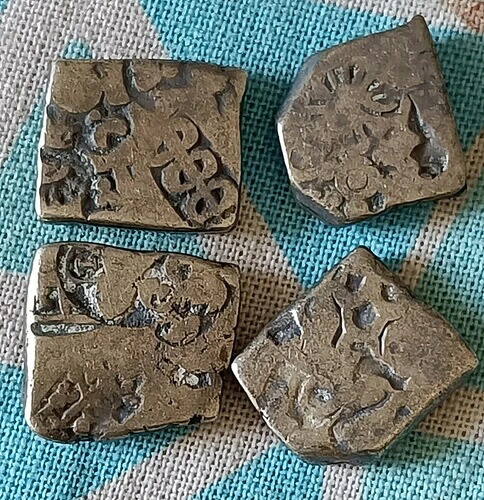 #A10#-古代インド マガド ジャナパダ アショーカ パンチマーク 紀元前 300 年 銀貨計 4 枚