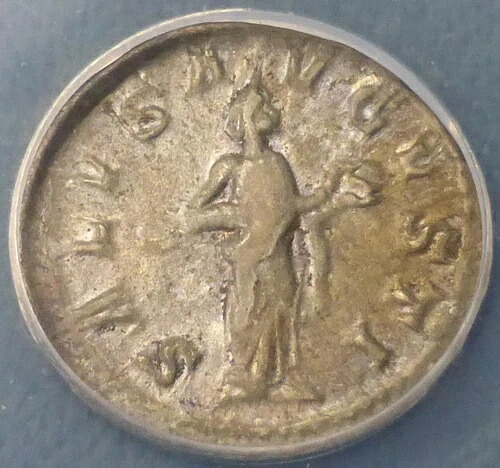 ゴルディアヌス3世 AR デナリウス ローマ貨幣、西暦241-242年 ANACS認定 VF 20、ローマ造幣局