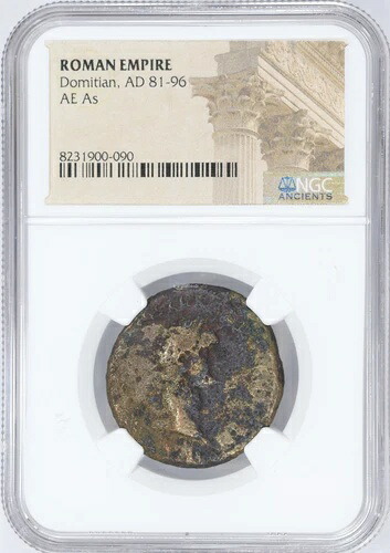 ドミティアヌス帝 AE As ローマ帝国 AE 青銅 12皇帝コイン 西暦81-96年 NGC正規品