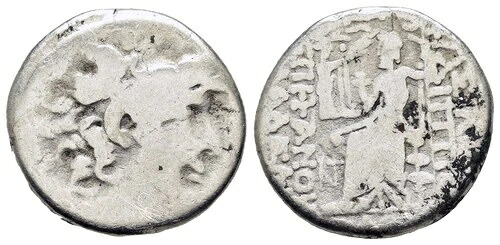 古代ギリシャのテトラドラクマ銀貨 - オロンテス川沿いのアンティオキア 紀元前75年 - フィリップ1世