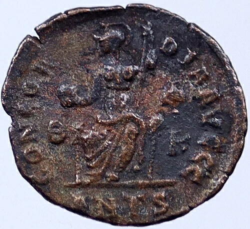 ヴァレンティニアン II 378AD アンティオキア 本物 古代ローマ コインローマ as Roma i119144-