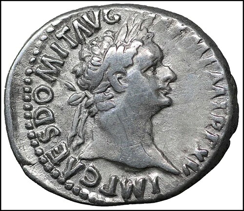 ドミティアヌス AR デナリウス 古代ローマ銀貨 ローマ帝国 本物