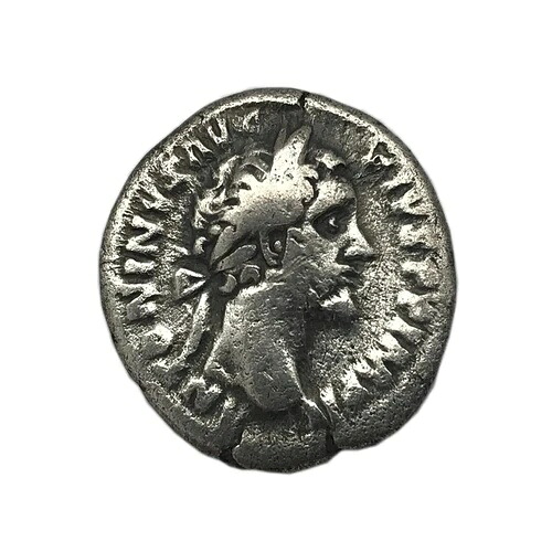 ローマ銀貨（鑑定書付き）アントニヌス・ピウス・アンノナ・デナリウス銀貨（米国送料無料）