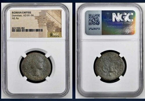 ローマ皇帝ドミティアヌス（紀元81-96年）NGC認定の真正古代コイン