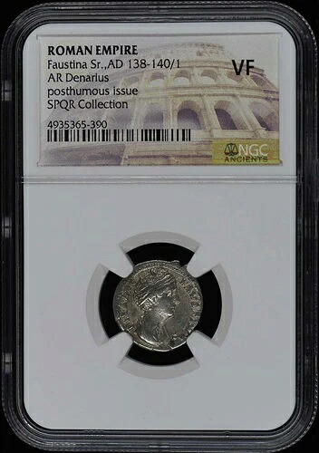 ファウスティナ・シニア、西暦138-140/1年 ローマ帝国 AR デナリウス NGC VF20 48,180円