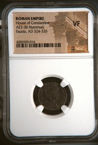 NGC VF AE3 ファウスタ AD307-326 ローマ青銅 NGC古代認定 非常に良好