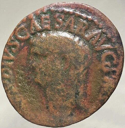 41-50AD 皇帝クラウディウス ローマ造幣局コンスタンティア立っている古代の珍しいローマのコイン