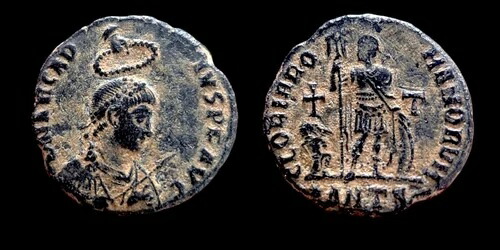 ローマ帝国 AD 378-383 アルカディアス AE2 Maiorina Antioch 同様 古代ローマコイン-