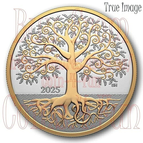 2025年-生命の樹 - $10 1/2オンス プルーフ ピュアシルバー コイン - カナダ-