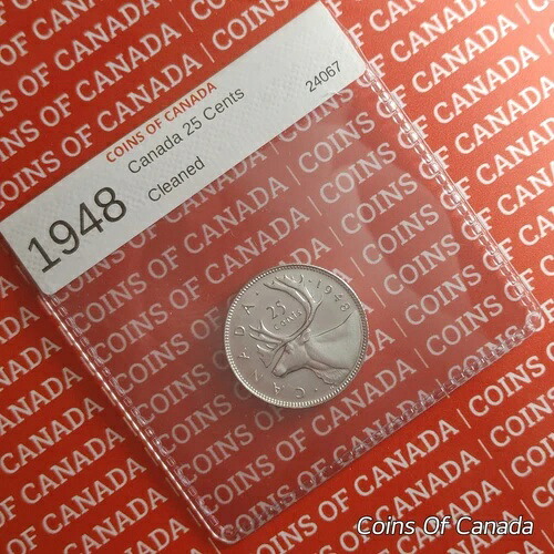 1953年 カナダ銀 25セントしかない-未流通-洗浄 #coinsofcanada-
