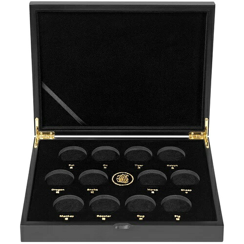 カナダ TD ミント ルナ プレゼンテーションケース（12 x 1オンス .9999 純銀ラウンド用）