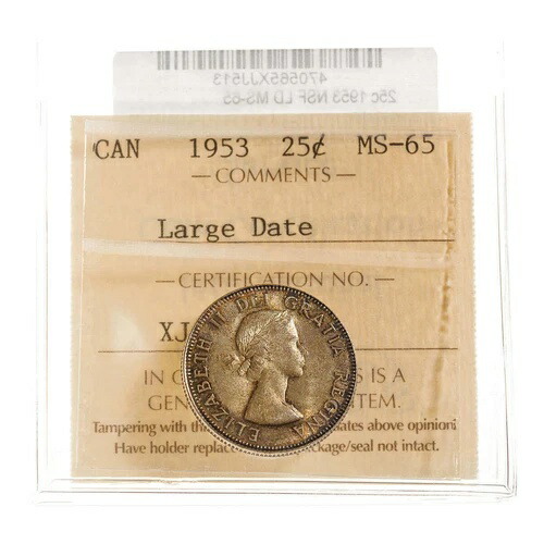 25セント 1953 NSF LD ICCS MS-65