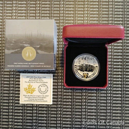 2017年カナダ 20ドル銀貨 パッシェンデール戦線の戦い #coinsofcanada